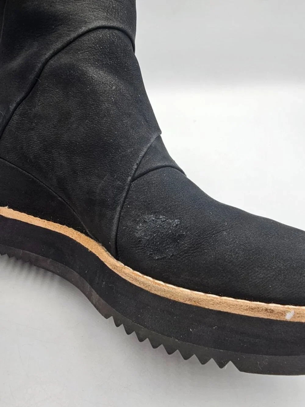 Eileen Fisher Womens Black Suede Leather Clapton Wedge Ankle Boots Size 7.5 3772